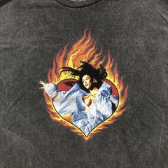 Doja Cat Shirt Mens Medium Black Planet Her Tour Tee Rap Hip Hop Graphic Flame