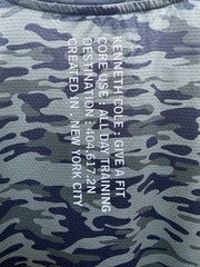 Kenneth Cole Active T Shirt Large Green Camo Crew Neck Tech SS Tee NWT $49