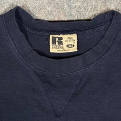 Russell Athletic T-Shirt Mens 3XLT Navy Blue Pro Cotton V-Stitch Heavyweight Tee