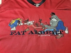 Platinum Fubu Fat Albert football jersey Y2K vintage Large junkyard gang 72
