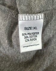 Goodlife Scallop Hem T-Shirt Mens Medium Gray Tri-blend Made in USA XL Comfort