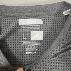 Adidas Climacool Mens Short Sleeve Aeroknit Textured Tee Shirt Gray Large