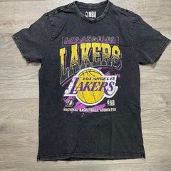 Nba los angeles lakers black graphic streetwear y2k Small