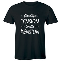 Goodbye Tension Hello Pension I’m Retired Womens Funny Retiremen Leaving T-Shirt