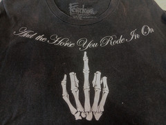 Fearless Skeleton Hand Middle Finger The Horse You Rode Graphic T-Shirt XL Tee
