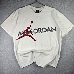 Air Jordan T Shirt Mens Large White Velvet Graphic Basketball MJ 23 NBA