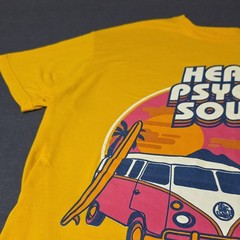 B&C Collection Men’s Yellow Graphic Logo Short Sleeve Crew Neck T-Shirt XL