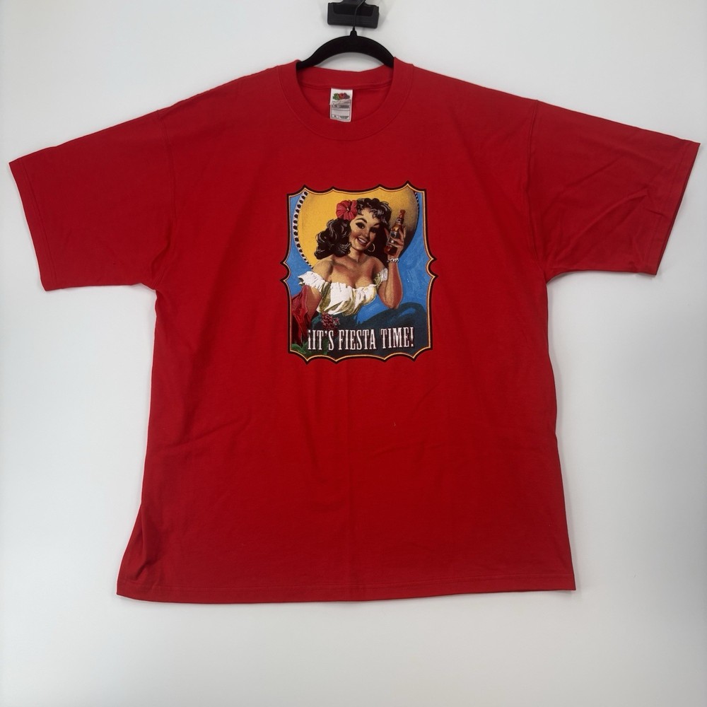 Ameristar Casino Men’s XL Its Fiesta Time X Large Red Tee Party Shirt Missouri