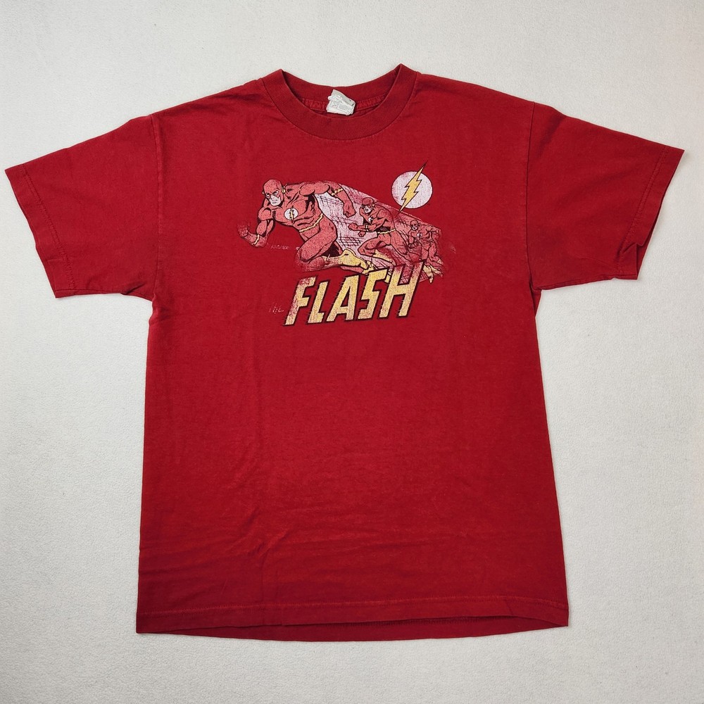 The Flash Shirt Mens Medium Red DC Comics Originals Superhero Graphic Tee 2010s