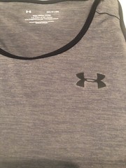 $25 Under Armour Mens Heatgear Loose Tech Tank Top Shirt Color Black Gray Small