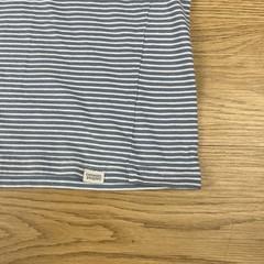 Common People Men’s Blue Pink Striped Pocket Cotton Tee T Shirt M Medium Indi
