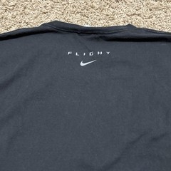 Vintage Y2K 80s 90s Made In USA Nike Flight Basketball Black T Shirt Mens XL