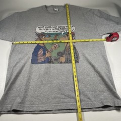 Y2K The Wild Side T Shirt XL Funny Graphic Hunting Fishing Comic Mens Gray