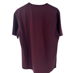 BYLT Drop Cut SS Lux Shirt Mens Large Maroon Burgundy Curved Hem Athletic Fit
