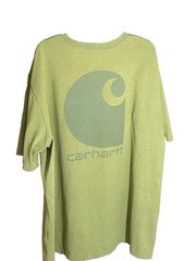 Carhartt Men’s 2XL T-Shirt Green Pocket Original Fit Crew Neck Cotton Heavyweigh