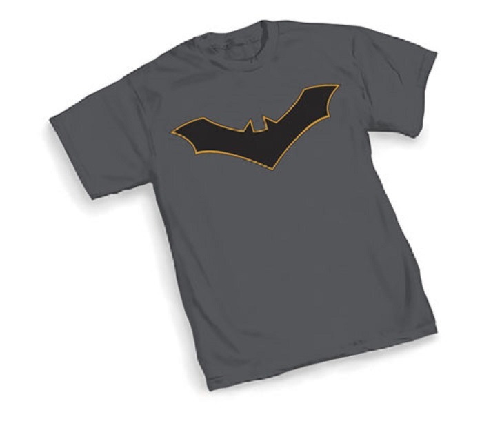 DC BATMAN REBIRTH SYMBOL Logo – GREY Adult Licensed T-Shirt S-3XL