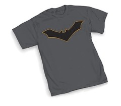 DC BATMAN REBIRTH SYMBOL Logo – GREY Adult Licensed T-Shirt S-3XL
