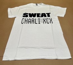 NEW Authentic Charli XCX & Troye Sivan “Sweat” Tour Reversible Tee Shirt White