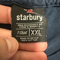 Starbury Mens XXL Navy Blue Nautical Star Graphic Tee Y2K Hip Hop Streetwear