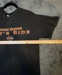 Vintage Harley-Davidson Work Sucks Let’s Ride T-Shirt, East Coast Quanitco, VA