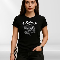 Black Crow FCAWF F-Caw-F Funny Gothic Crow Dance Meme T-Shirt