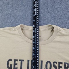 Ghostface Graphic T-Shirt Get In Loser Size Medium Tan Scary Movies