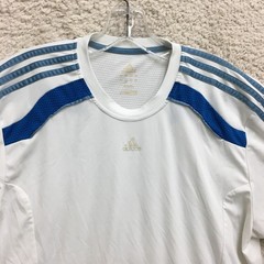 Adidas Shirt Large Adult White Climalite Short Sleeve Athletic Casual Tee Mens L