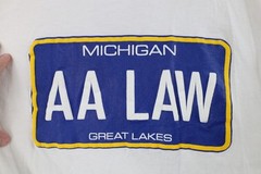 Vtg 70s 80s Mens Large University of Michigan Ann Arbor Law Lawyer T-Shirt USA