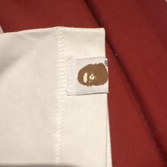 A Bathing Ape Men’s S White Baby Milo Graphic Logo Crew Neck Cotton T-Shirt