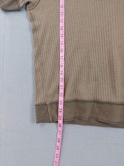 Calvin Klein Jeans Shirt Mens Large Brown Ribbed Knit Crewneck Ringer Tee Cotton