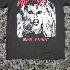 Old Navy Lady Gaga Born This Way Shirt Mens Small Black Graphic Tee Tagless