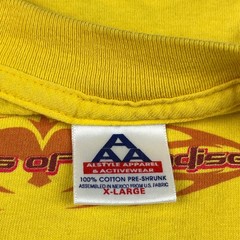 VTG Guardians of Paradise Dragon T Shirt Mens XL Yellow Graphic Tee AAA Y2K Surf