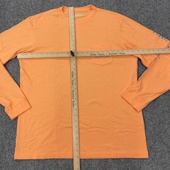 Vineyard Vines Shirt Mens Large Orange Whale Logo Pocket Long Sleeve Tagless