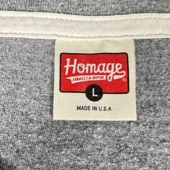 Homage Shirt Mens Large Gray Blue 3/4 Sleeve Henley C Raglan Baseball Tee