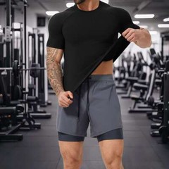 Men’s Short Sleeve Gym Muscle T-Shirt Fitness Tee Workout Slim Fitted Thin Tops