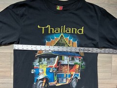 Thailand Tuk Tuk Taxi City T Shirt Sz L Travel Art Joligolf Black S/S Tee