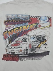 J GALT USA STREAM RACING T-SHIRT Men Small White Graphic Print..#14772