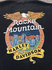 Vintage Harley Davidson 3D Emblem Shirt Large Righteous Ruler 1987 USA 50/50