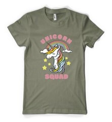 Unicorn Squad Mythical Rainbow Animal Personalised Unisex Adult T Shirt