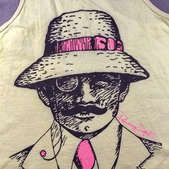 Vintage Panama Jack Tank Top Mens Large XL Yellow 80s Neon Single Stitch USA