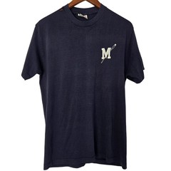 Vintage 80s Grunge Tee Navy Blue Single‑Stitched Ultra Soft T-Shirt Size XL