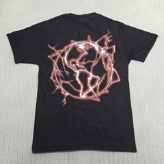 Revenge Shirt Mens Medium Black Lightning Globe Graphic Streetwear Hype Anarchy