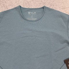 BYLT Drop Cut LUX Long Sleeve Stretch Blue Shirt Men’s Large NWT