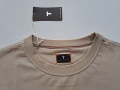 NEW Left Coast Tee Men’s Short Sleeve Pima Cotton Beige T-Shirt Top Size M