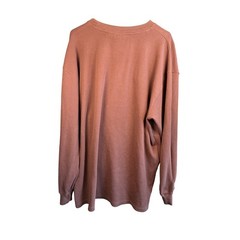 Cleveland Browns Fanatics Waffle Knit Thermal Long Sleeve Shirt Brown Mens 2XL