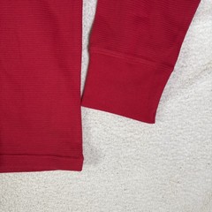 Polo Ralph Lauren Thermal Shirt Mens XL Red Waffle Knit Long Sleeve White Pony