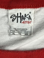 Mickey Mouse Shaka Active Knit Top White Red 3/4 Sleeve Disney Adult Size XL