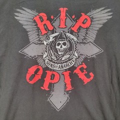 Sons of Anarchy RIP Opie Graphic T Shirt HBO TV Show Fan Merch Tee Mens XL