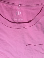 Gap Shirt Mens Large Pink Slub Pocket Tee Cotton Crewneck Tagless Casual