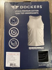 Dockers 5 Pack Tank Tops Undershirts Premium Cotto